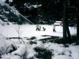 雪の中の訓練の写真