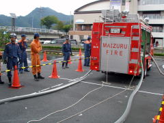 消防ポンプ操作訓練