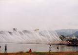 平成１４年消防出初式一斉放水の写真