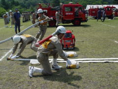 消防操法大会小型ポンプの部の写真