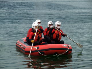 救命ボート操船訓練