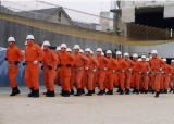 消防学校での訓練の写真