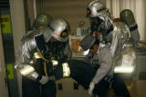 消防署での訓練の写真